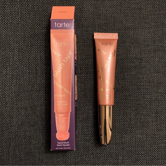 tarte Other - TARTE Peach Glow Tape Liquid Cream Blush Neutral Pink Shimmer